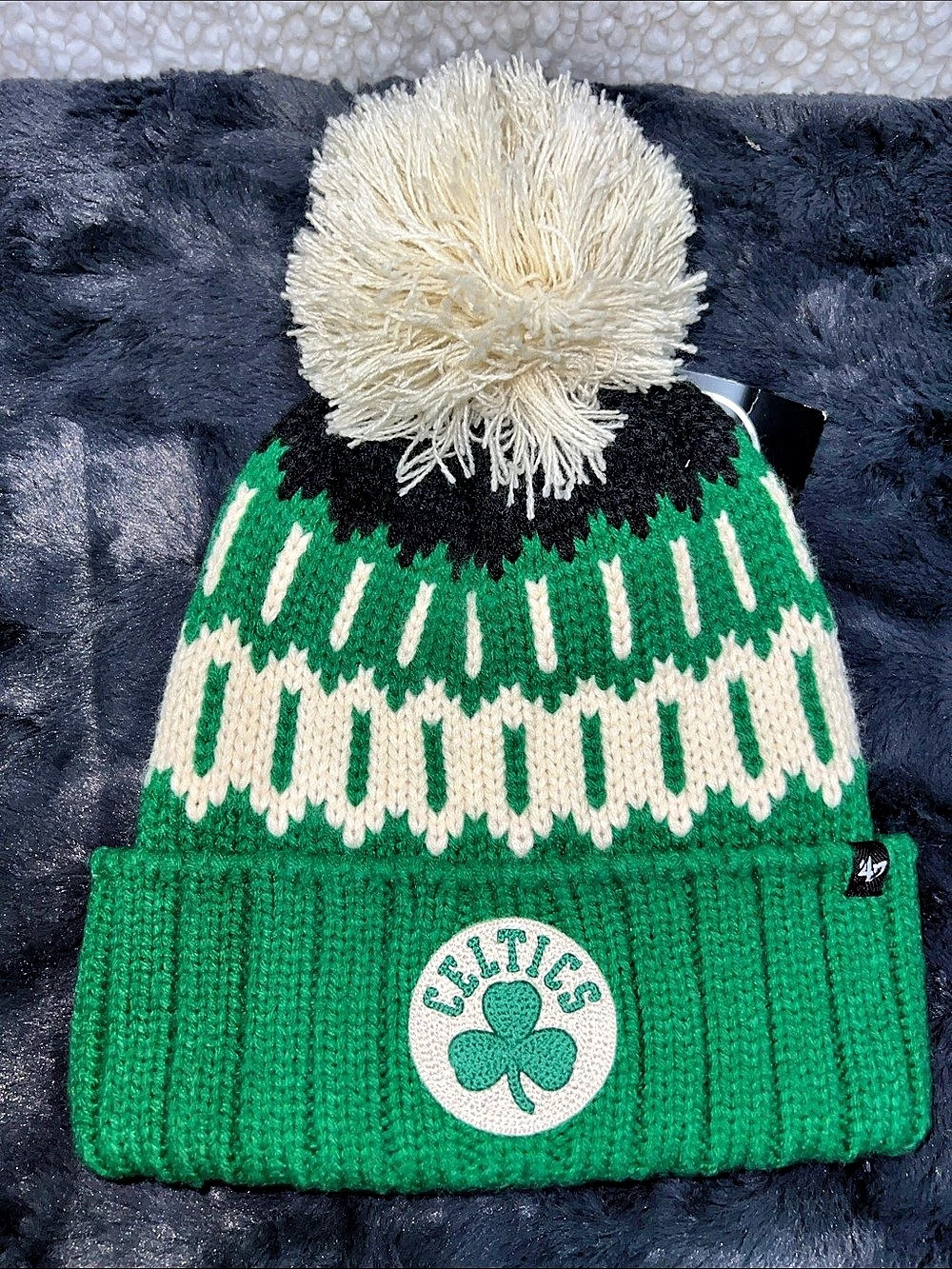'47 Brand Boston Celtics Felicity Cuff Knit Beanie, Green & White, NWT